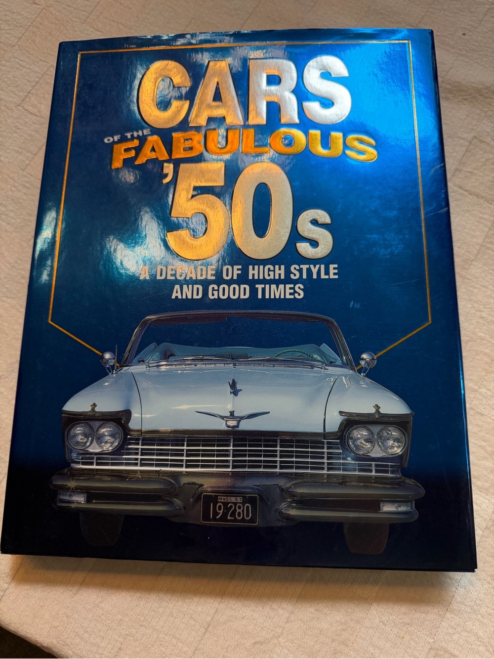 Cars of the Fabulous '50s Hardcover Book - Blue